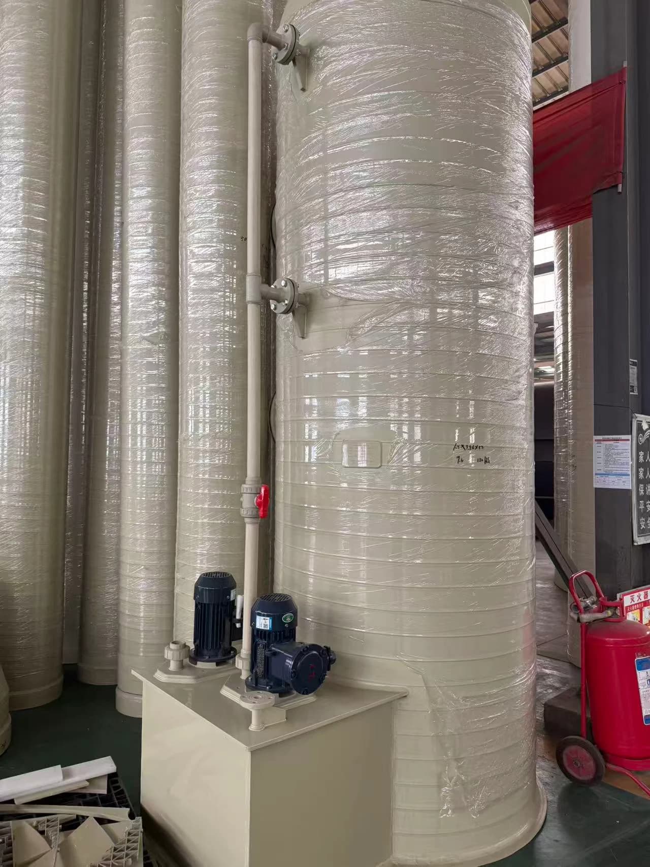 Fabricated plastic process equipment connections inside the Xin Longdi workshop